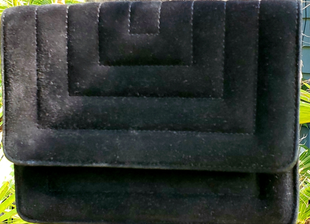 Jay Herbert by Sharif Shoulder / Cross-body Black Suede Minibag Purse